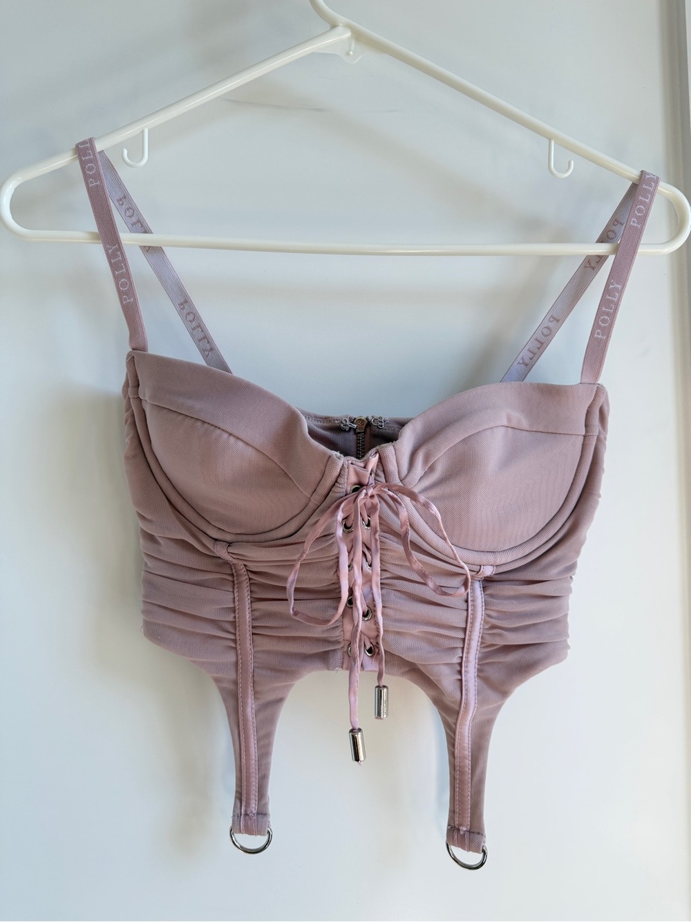 Oh Polly Women Pink Ruched Bustier
